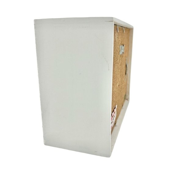 Hand Crafted Shadow Box 7.5 x 5.5 x 3 White Trees Christmas Mixed Media - Picture 3 of 7